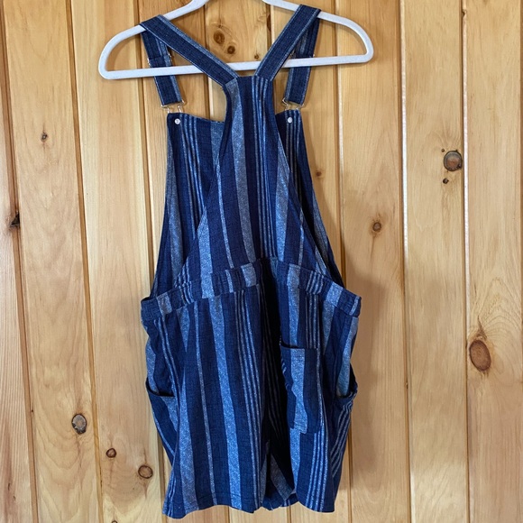 No Boundaries Blue Striped Jumpsuit/Overalls - Picture 7 of 8